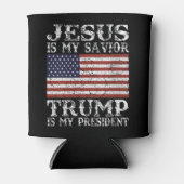 Womens Jesus Is My Savior Trump is My President 20 Dosenkühler (Vorderseite)