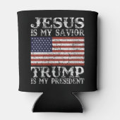 Womens Jesus Is My Savior Trump is My President 20 Dosenkühler (Rückseite)