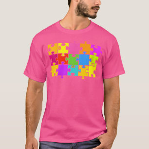 Womens Jigsaw Puzzle Pieces T-Shirt