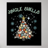 Womens Jingle Shells Christmas Tree Snowflakes Cel Poster (Vorne)