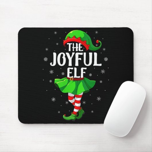 Womens Joyful Elf Christmas Girls Women Elf Squad Mousepad (Mit Mouse)