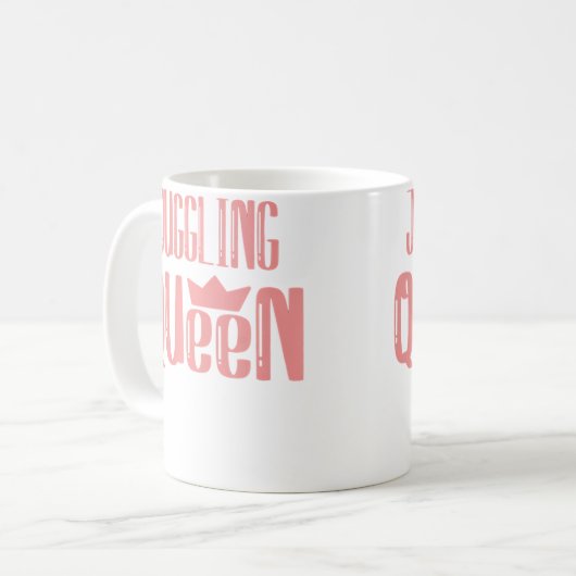Womens Juggling Queen Kaffeetasse (Vorderseite Links)