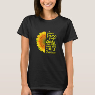Womens June Girls 1950 Sonnenblume 72. Geburtstag T-Shirt