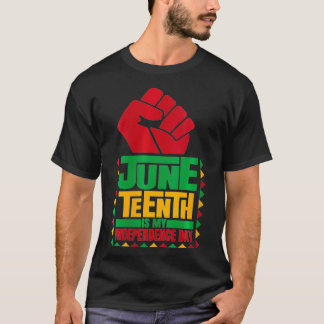 Womens Juneteenth is my Independence day novelty J T-Shirt
