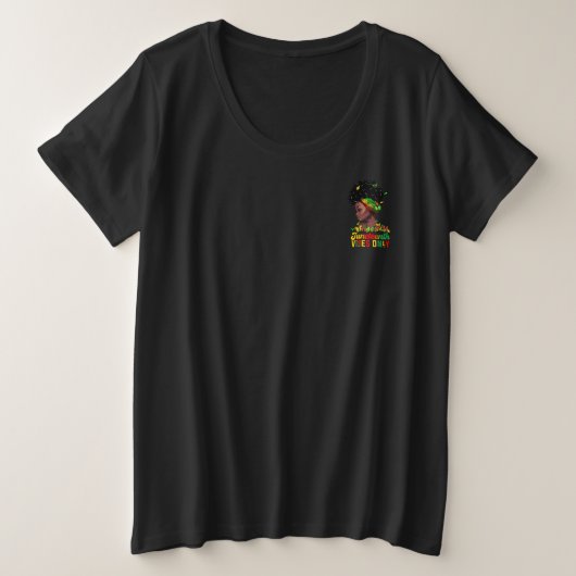 Womens Juneteenth Vibes Große Größe T-Shirt (Design vorne)