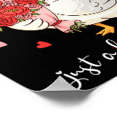 Women's Just A Lovely Goose Bouquet Roses Floral V Poster (Ecke)