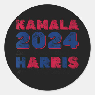 Womens Kamala 2024 Harris Vote Runder Aufkleber