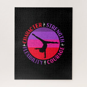 Women's Karate - Girls Martial Arts USA Flag Puzzle