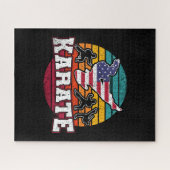 Women's Karate - Girls Martial Arts USA Flag Puzzle (Horizontal)