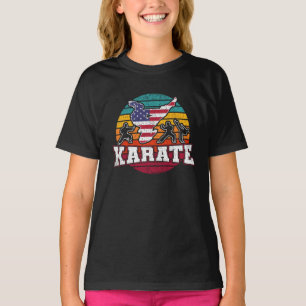 Women's Karate - Girls Martial Arts USA Flag T-Shirt