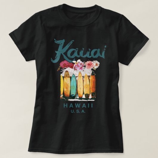 Womens Kauai Hawaii Vintag Hawaii SurfRetro T-Shirt (Design vorne)