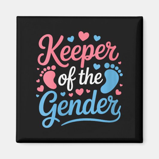 Womens Keeper Of The Gender, Pregnancy Reveal Gend Magnet (Vorne)