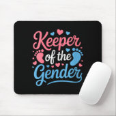 Womens Keeper Of The Gender, Pregnancy Reveal Gend Mousepad (Mit Mouse)