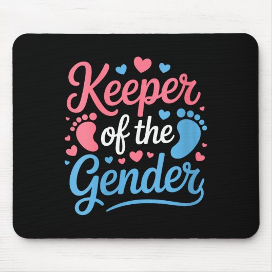 Womens Keeper Of The Gender, Pregnancy Reveal Gend Mousepad (Vorne)