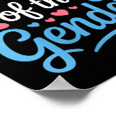 Womens Keeper Of The Gender, Pregnancy Reveal Gend Poster (Ecke)