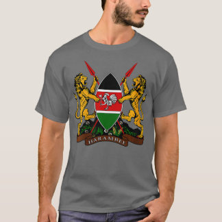 Womens Kenya Coat of Arms World Country Flags Geo T-Shirt