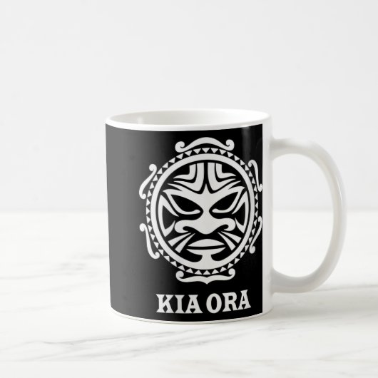 Womens Kia Ora Maori Culture Symbol Haka Dance New Kaffeetasse (Rechts)