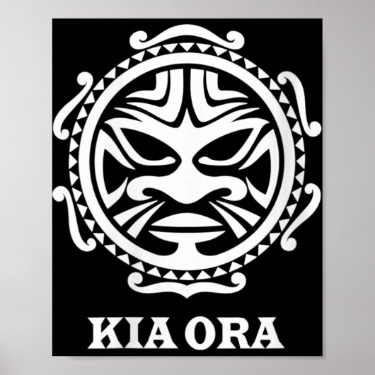 Womens Kia Ora Maori Culture Symbol Haka Dance New Poster (Vorne)