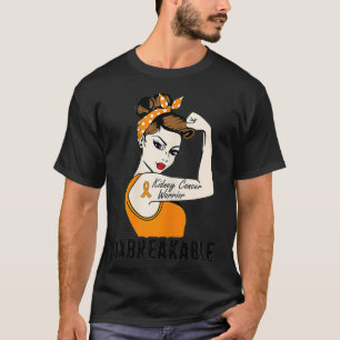 Womens Kidney Cancer Warrior Unzerbrechlich Perfek T-Shirt