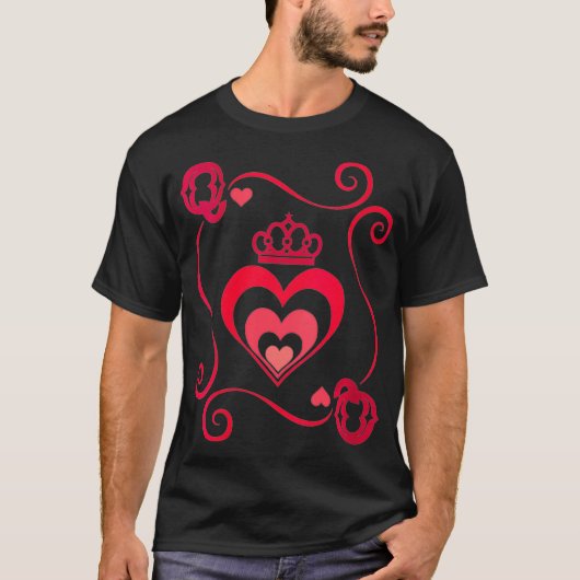 Womens King And Queen Halloween Tee Queen Of Heart (Vorderseite)