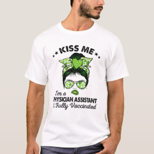 Womens Kiss Me Ich bin Assistentin für Physik Iris T-Shirt