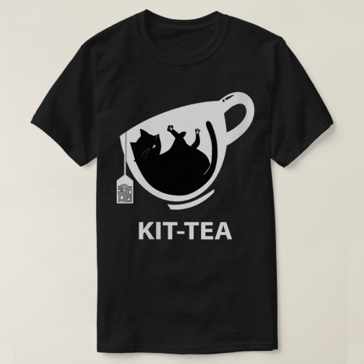 Womens KitTee Eine niedliche schwarze Katze mit ei T-Shirt (Design vorne)