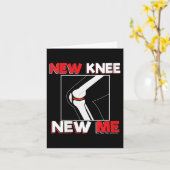Womens Knee Surgery Recover Quote Gift - New Me V- Karte (Gelbe Blume)