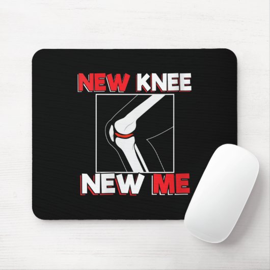 Womens Knee Surgery Recover Quote Gift - New Me V- Mousepad (Mit Mouse)