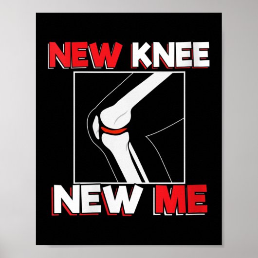 Womens Knee Surgery Recover Quote Gift - New Me V- Poster (Vorne)
