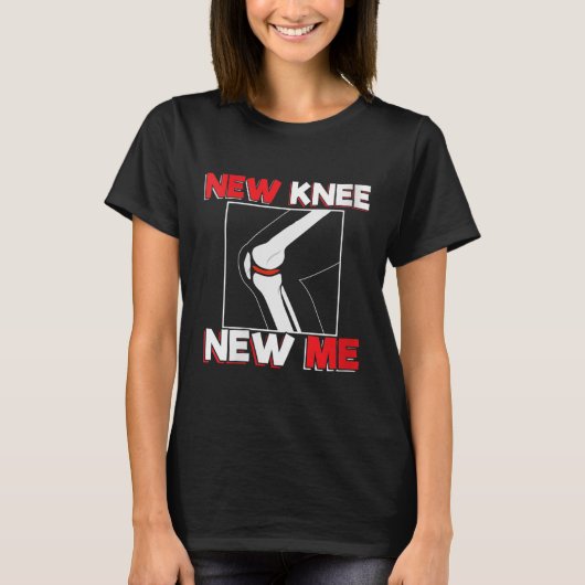 Womens Knee Surgery Recover Quote Gift - New Me V- T-Shirt (Vorderseite)