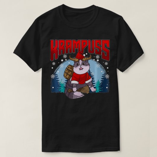 Womens Krampuss Funny Krampus Cat AntiChristmas K T-Shirt (Design vorne)