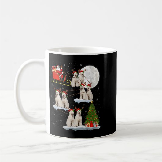 Womens Labradoodle Dog Santa Sleigh Flying Funny M Kaffeetasse (Links)