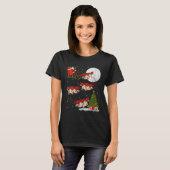 Womens Ladybug Ladybird Santa Sleigh Flying Funny T-Shirt (Vorne ganz)