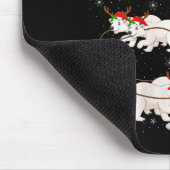 Womens Lar Bear Santa Sleigh Flying Funny Magical Mousepad (Ecke)