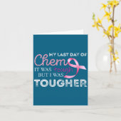 Womens Last Day Of Chemo It Was Tough Cancer Aware Karte (Gelbe Blume)
