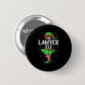 Womens Lawyer Elf Christmas Girls Women Elf Squad Button (Vorne & Hinten)