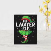 Womens Lawyer Elf Christmas Girls Women Elf Squad  Karte (Gelbe Blume)