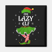 Womens Lazy Elf Christmas Family Girls Women Elf S Magnet (Vorne)