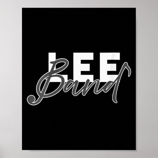 Womens Lee Band Booster New Logo Red Only V-neck Poster (Vorne)