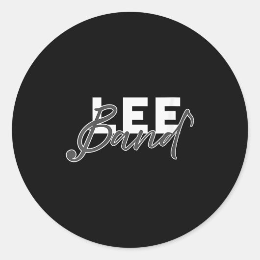 Womens Lee Band Booster New Logo Red Only V-neck Runder Aufkleber (Vorderseite)