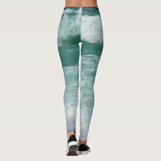Womens Leggings Moderne Design Template Waves (Rückseite)