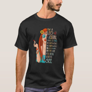 Womens Leo Girl Ich habe 3 Seiten Geburtstag Leo Z T-Shirt