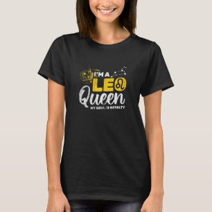 Womens Leo Queen Soul ist Royalty August Leo Zodia T-Shirt