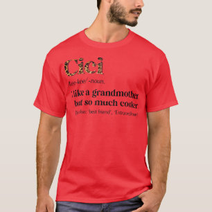 Womens Leopard Cici Definition Funny Oma Geschenk T-Shirt