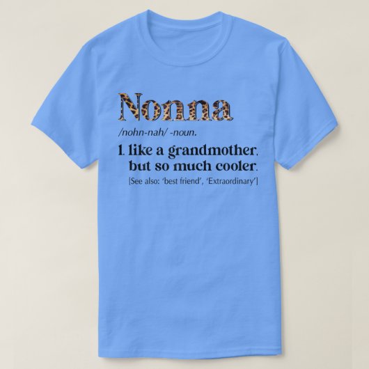 Womens Leopard Nonna Definition Funny Grandma Gesc T-Shirt (Design vorne)