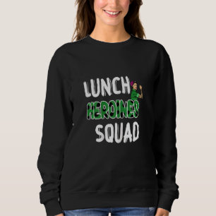 Womens Leopard Team Lunch Heroines Squad Office Sweatshirt