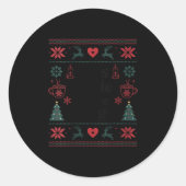 Womens Less Jingle More Hygge Christmas Swedish No Runder Aufkleber (Vorderseite)