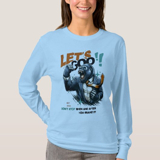 WOMEN'S LET'S GOO LESSONS LEARN LONG SLEEVE T-Shirt (Vorderseite)