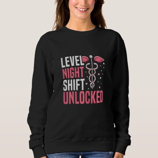 Womens Level Night Shift unlocked for a Night Shif Sweatshirt (Vorderseite)