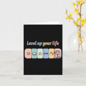 Womens Level Up Your Life Progress Bar Gamer Motiv Karte (Gelbe Blume)